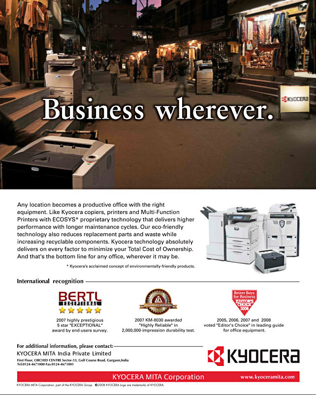  advertisement for Kyocera