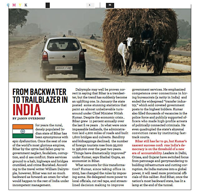  Published in Forbes asia, Story on cars