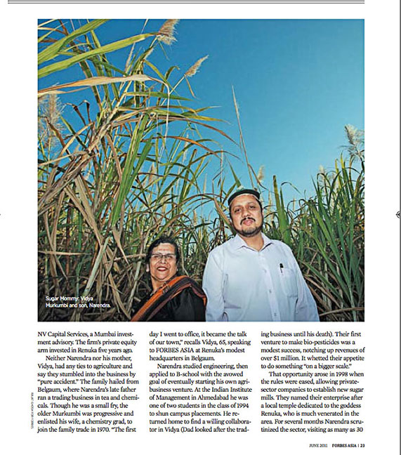  Published in Forbes Asia, NARENDRA MURUKUMBI, RENULA SUGER