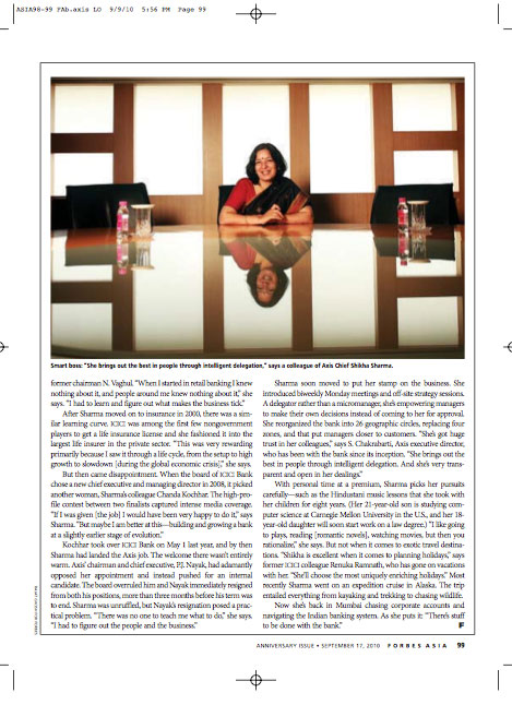  Published in Forbes Asia, shikha_sharma axis bank cmd